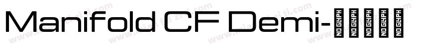 Manifold CF Demi字体转换